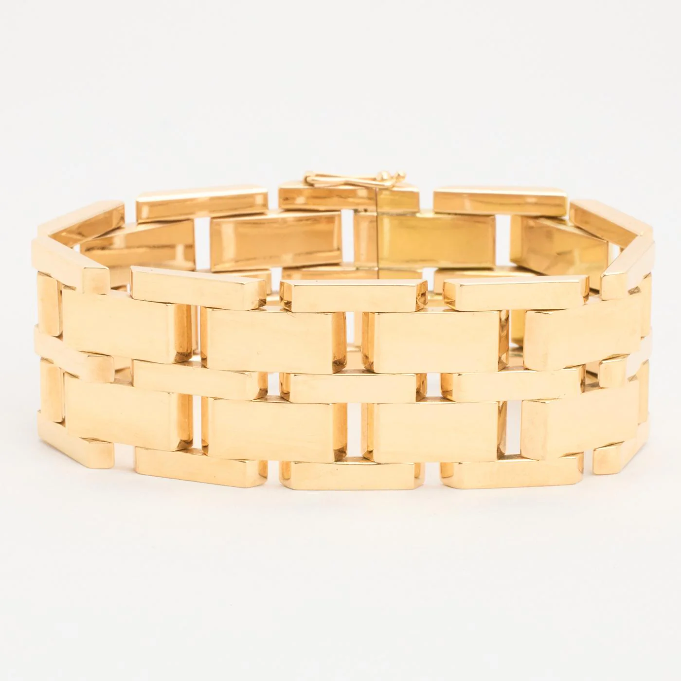 Block Armband i 14K guld, 17 cm, 44.54 g - Image 2