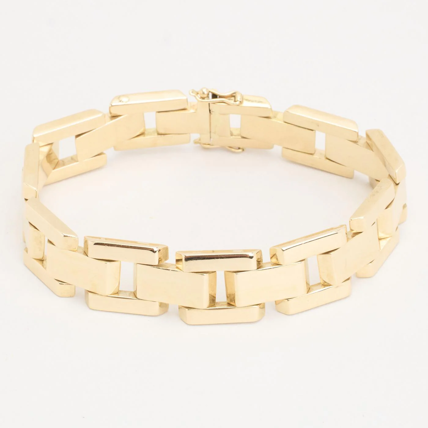Block Armband i 14K guld, 18.3 cm, 25 g - Image 2
