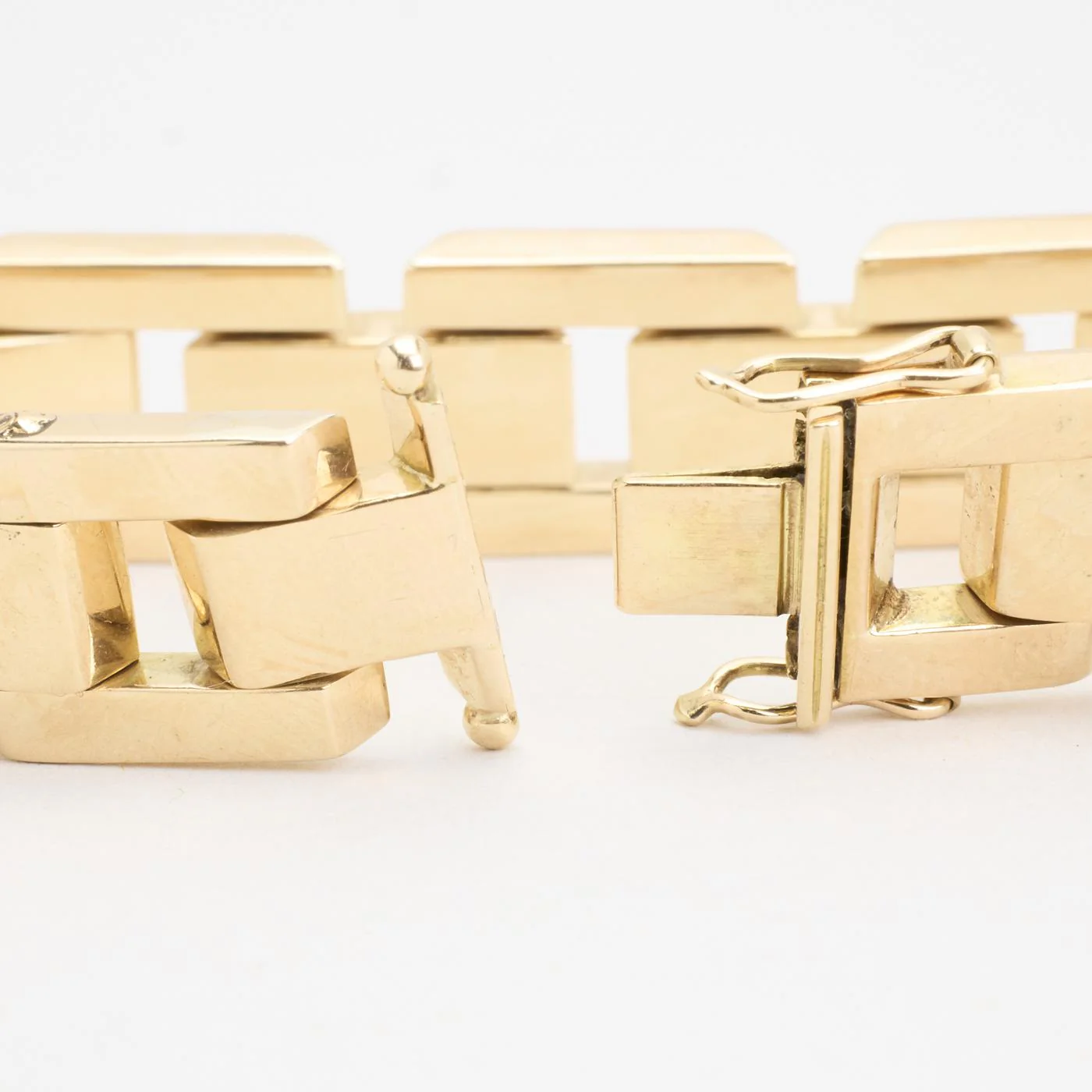 Block Armband i 14K guld, 18.3 cm, 25 g - Image 4