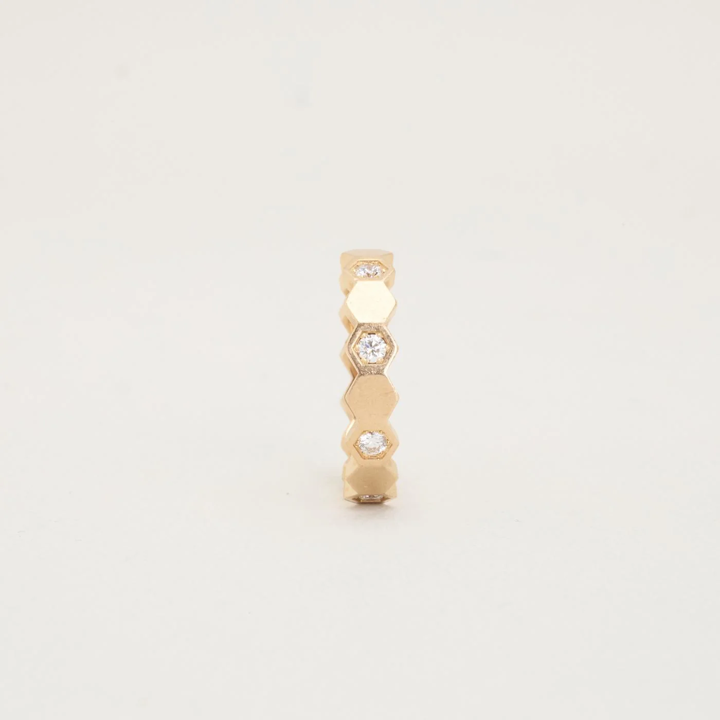 Chaumet Bee De band med diamant (0.31 ct) i 18K roséguld strl. 15.3 / strl. 48 - Image 4