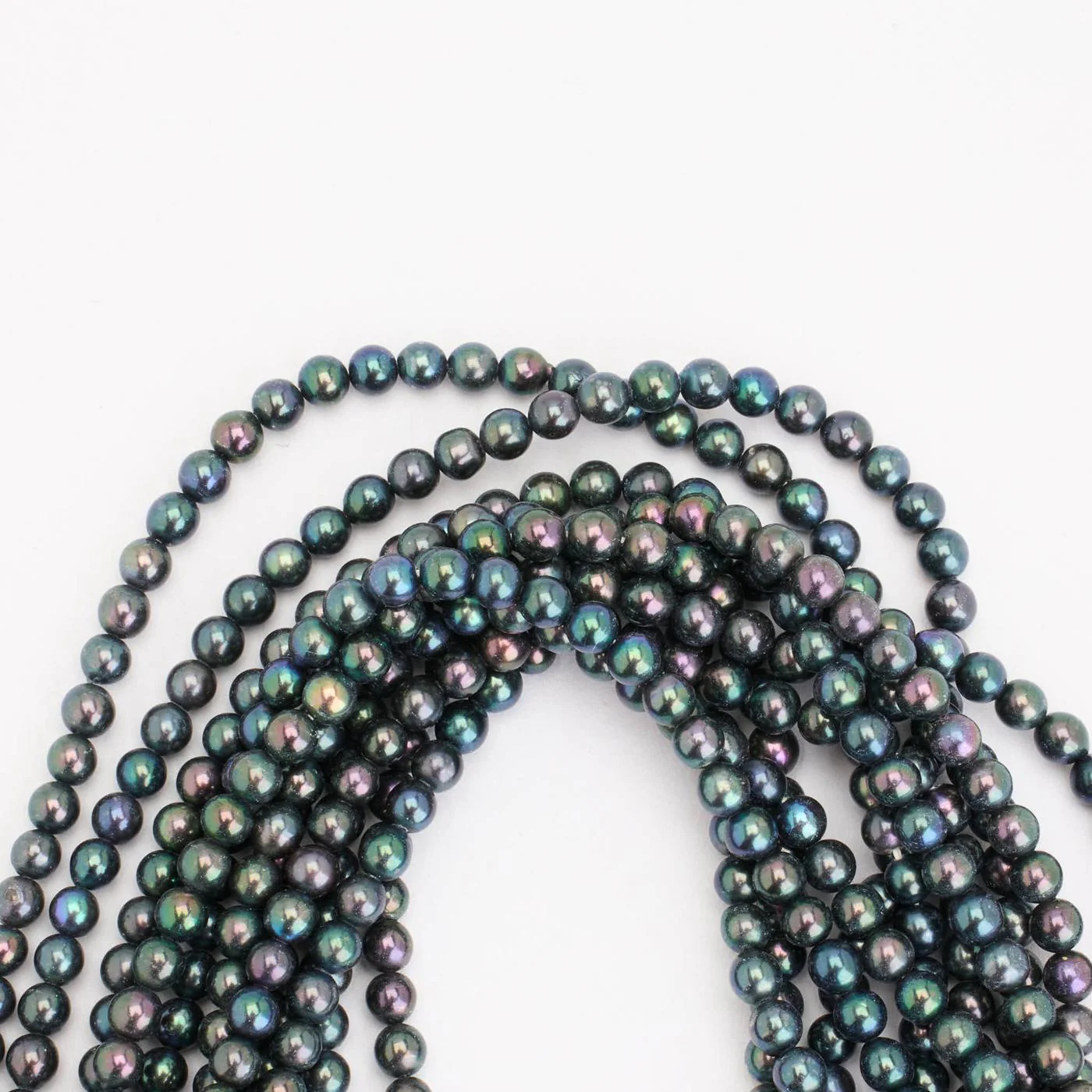 Pärlhalsband med diamant i 18K guld med en pärla, 47 cm, 107.63 g - Image 3
