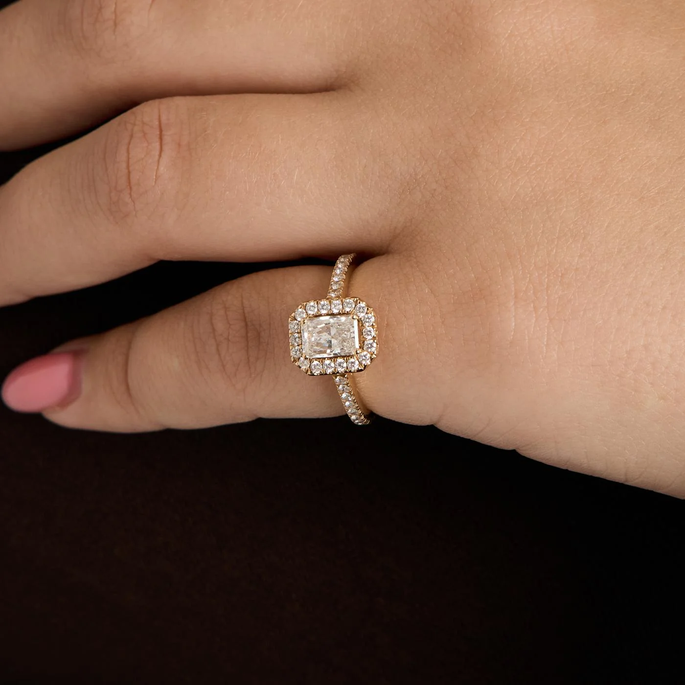 Benedikte Boje Haloring haloring med diamant (1 ct) i 18K guld strl. 15.9 / strl. 50 - Image 7