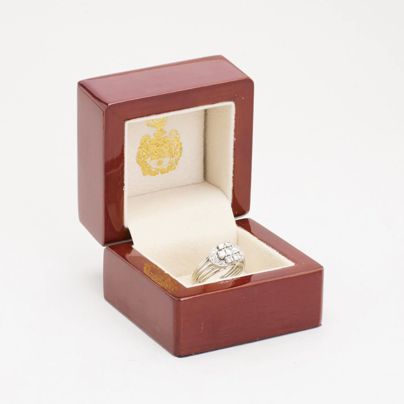 Hartmann's Haloring med diamant (0.71 ct) i 14K vitt guld strl. 18.1 / strl. 57 - Image 6