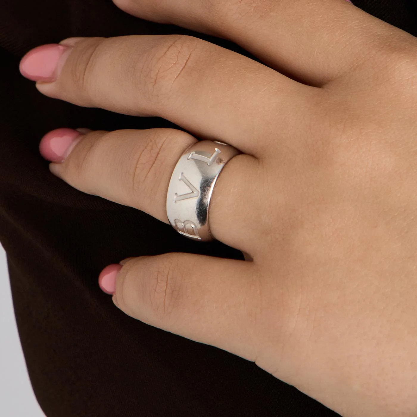 Bvlgari band i 18K vitt guld strl. 17.8 / strl. 56 - Image 7