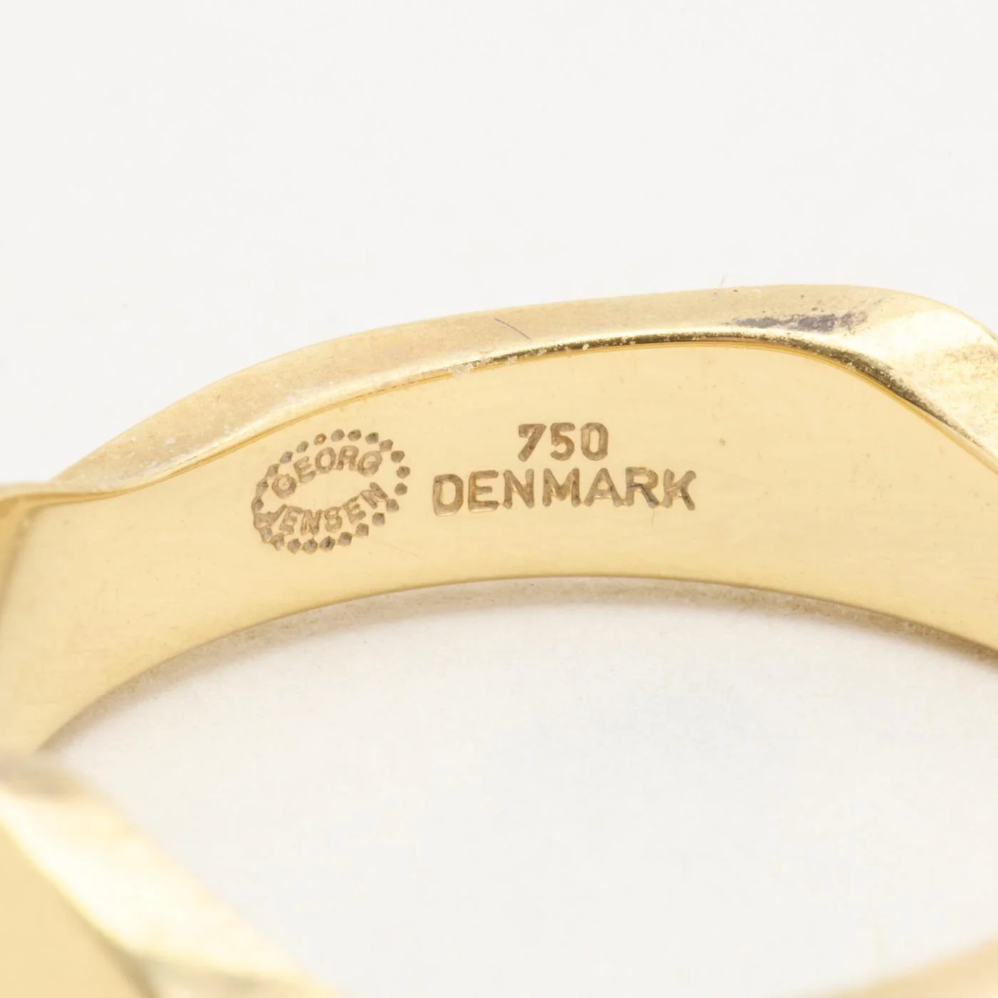 Georg Jensen Fusion band med diamant i 18K guld och vitt guld strl. 16.9 / strl. 53 - Image 8