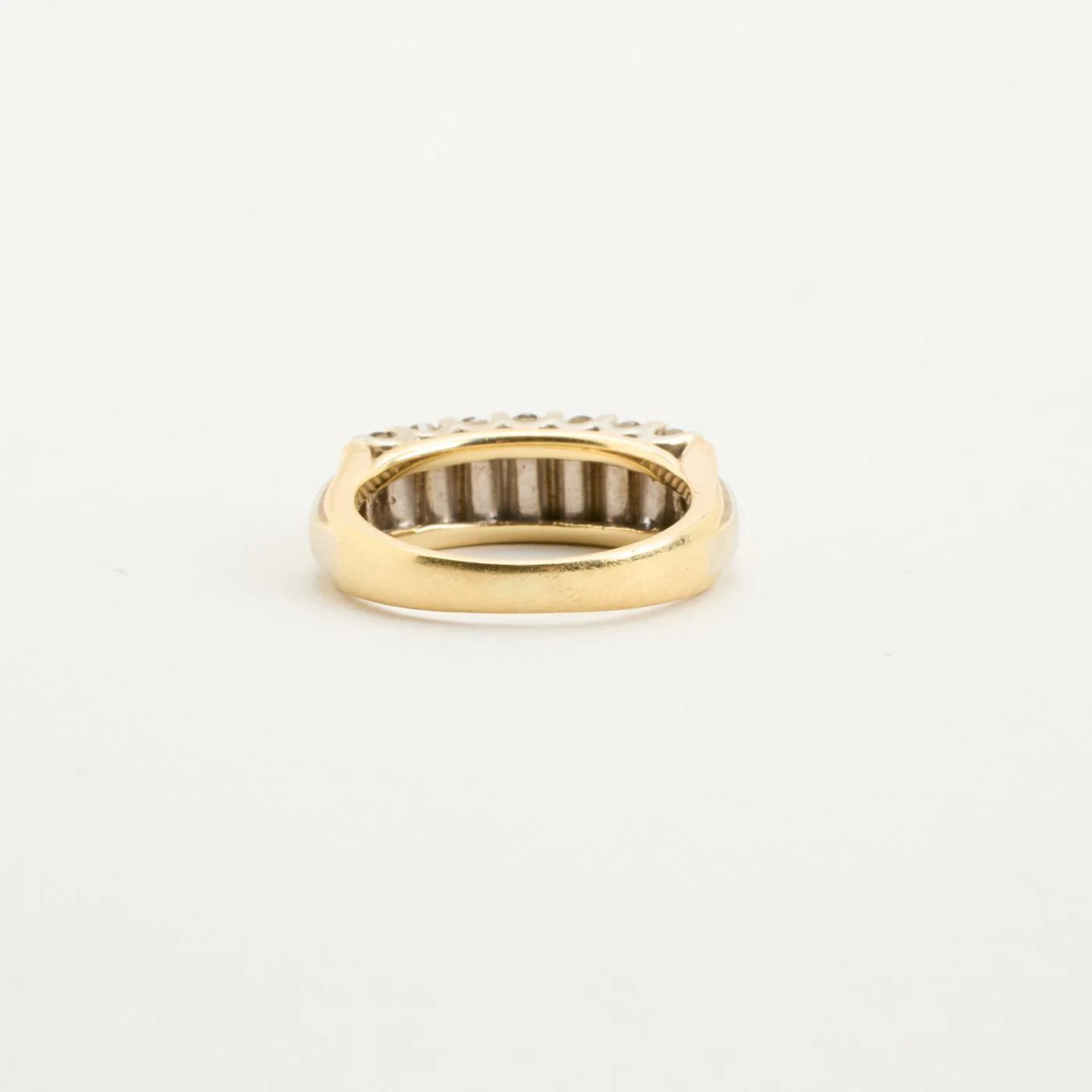 Pavéring med diamant (0.97 ct) i 14K guld och vitt guld strl. 15.9 - 16.2 / strl. 50 - 51 - Image 4