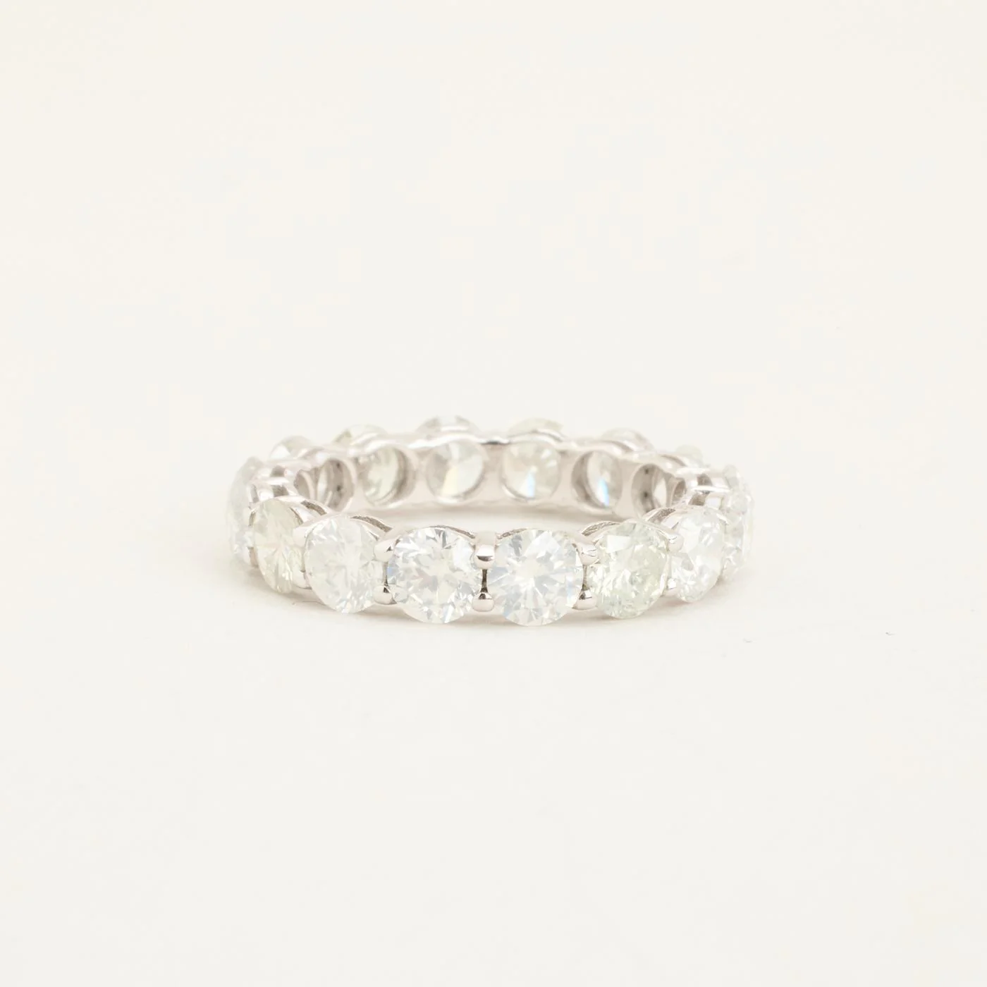 Alliansring med diamant (4.88 ct) i 14K vitt guld strl. 17.5 / strl. 55 - Image 5