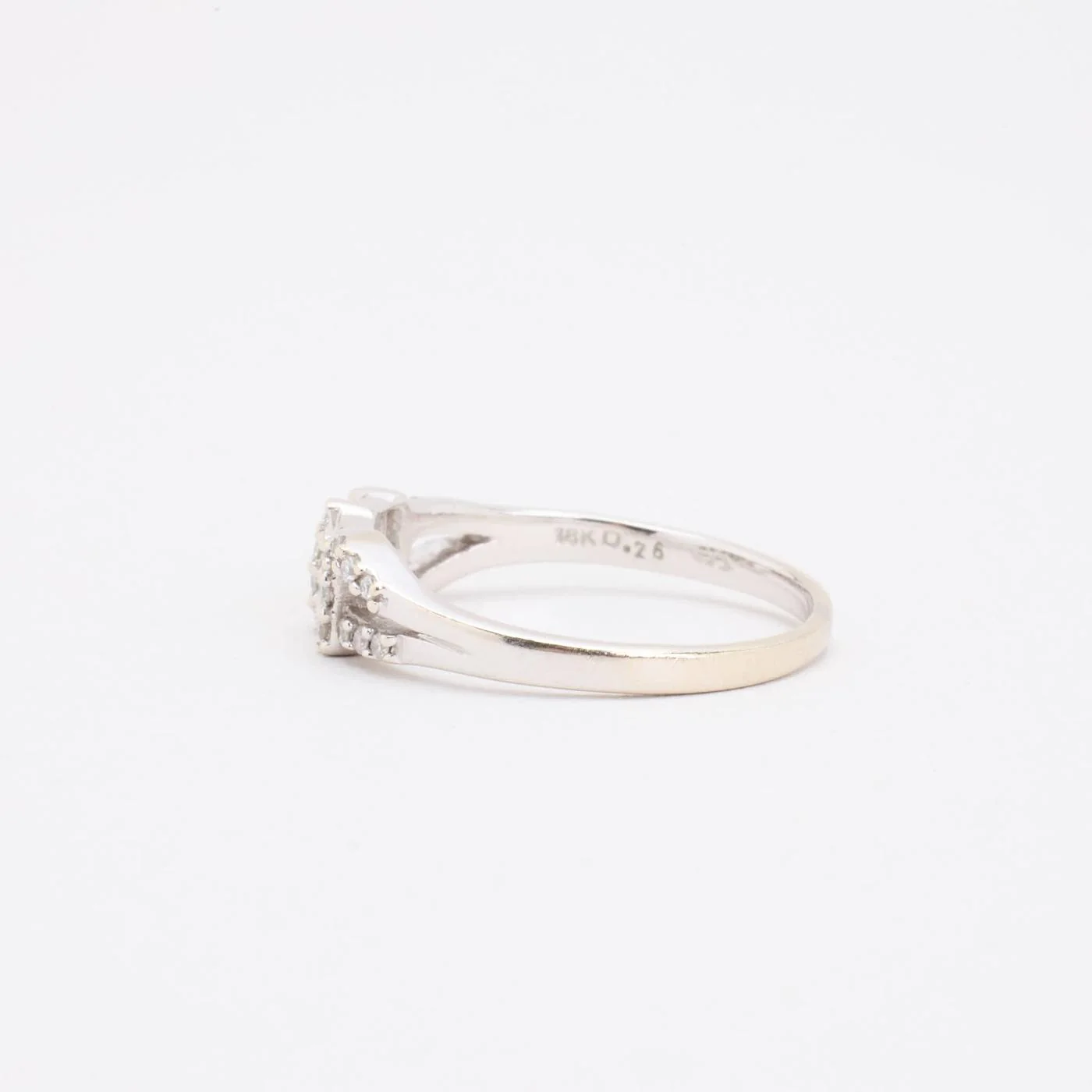 Pavéring med diamant i 18K vitt guld strl. 16.9 / strl. 53 - Image 5