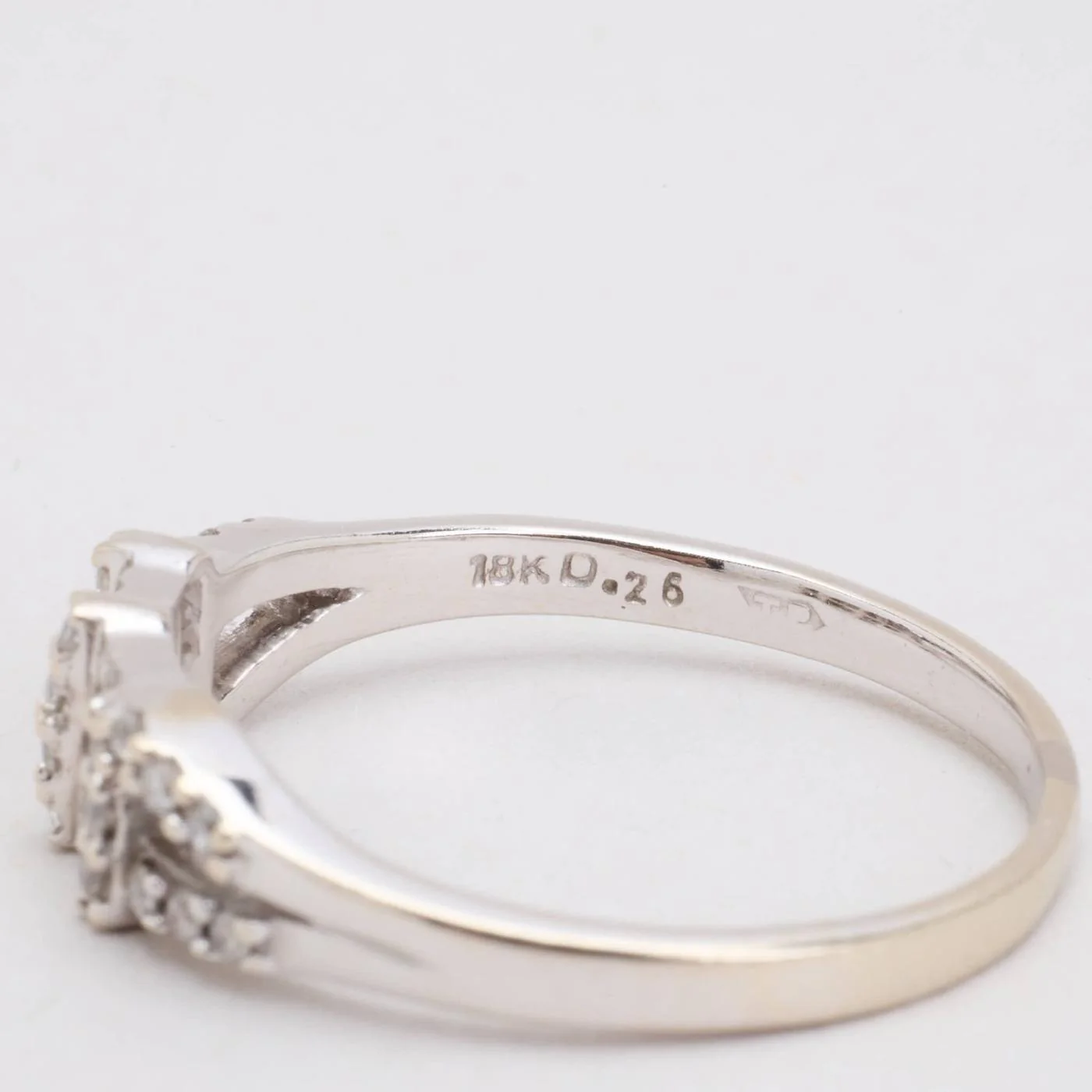 Pavéring med diamant i 18K vitt guld strl. 16.9 / strl. 53 - Image 6