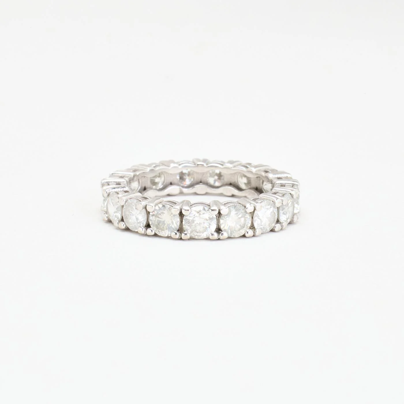 Alliansring med diamant (3 ct) i nullK vitt guld strl. 16.9 / strl. 53 - Image 4
