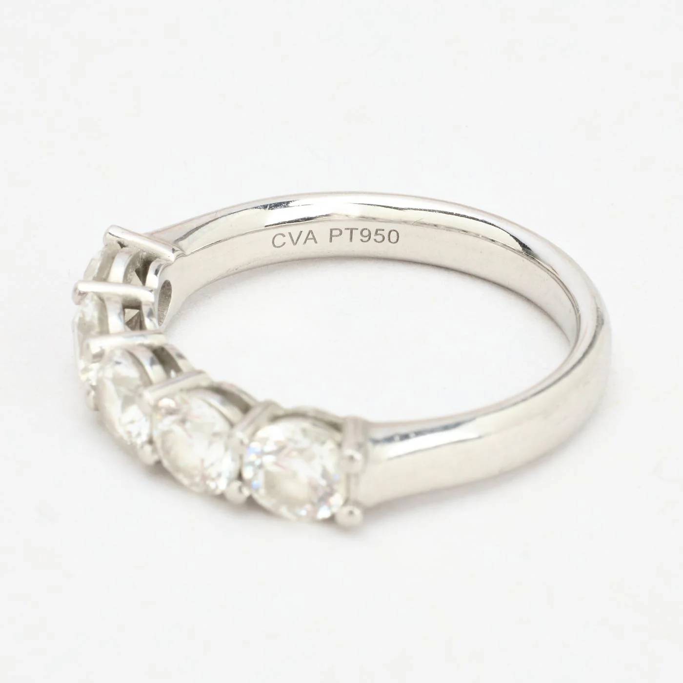 Diamonds Von Arenstorff alliansring med diamant (1 ct) i 950K platin strl. 16.9 / strl. 53 - Image 6