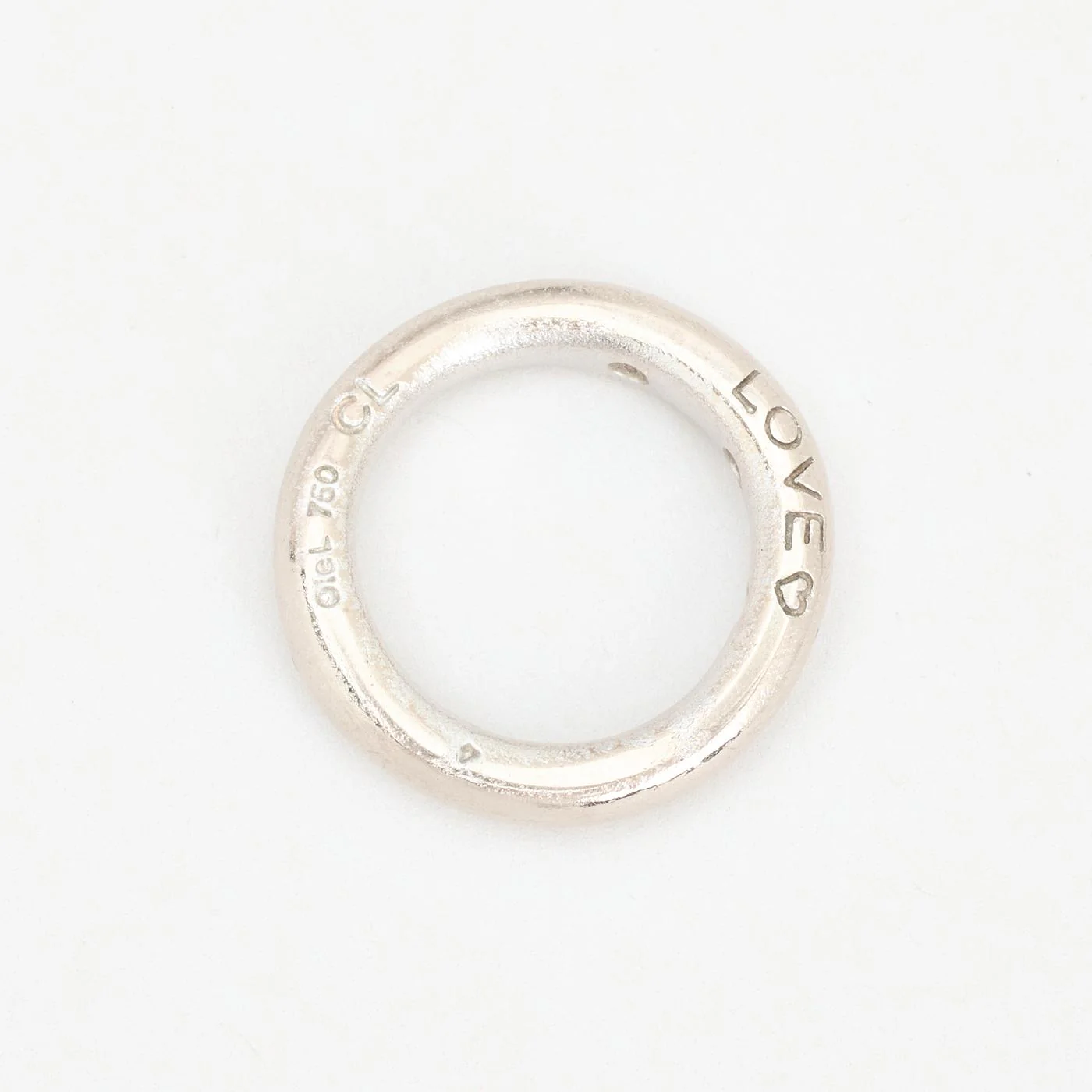 Ole Lynggaard Love 4 band med diamant (0.06 ct) i 18K vitt guld strl. 15.9 / strl. 50 - Image 6