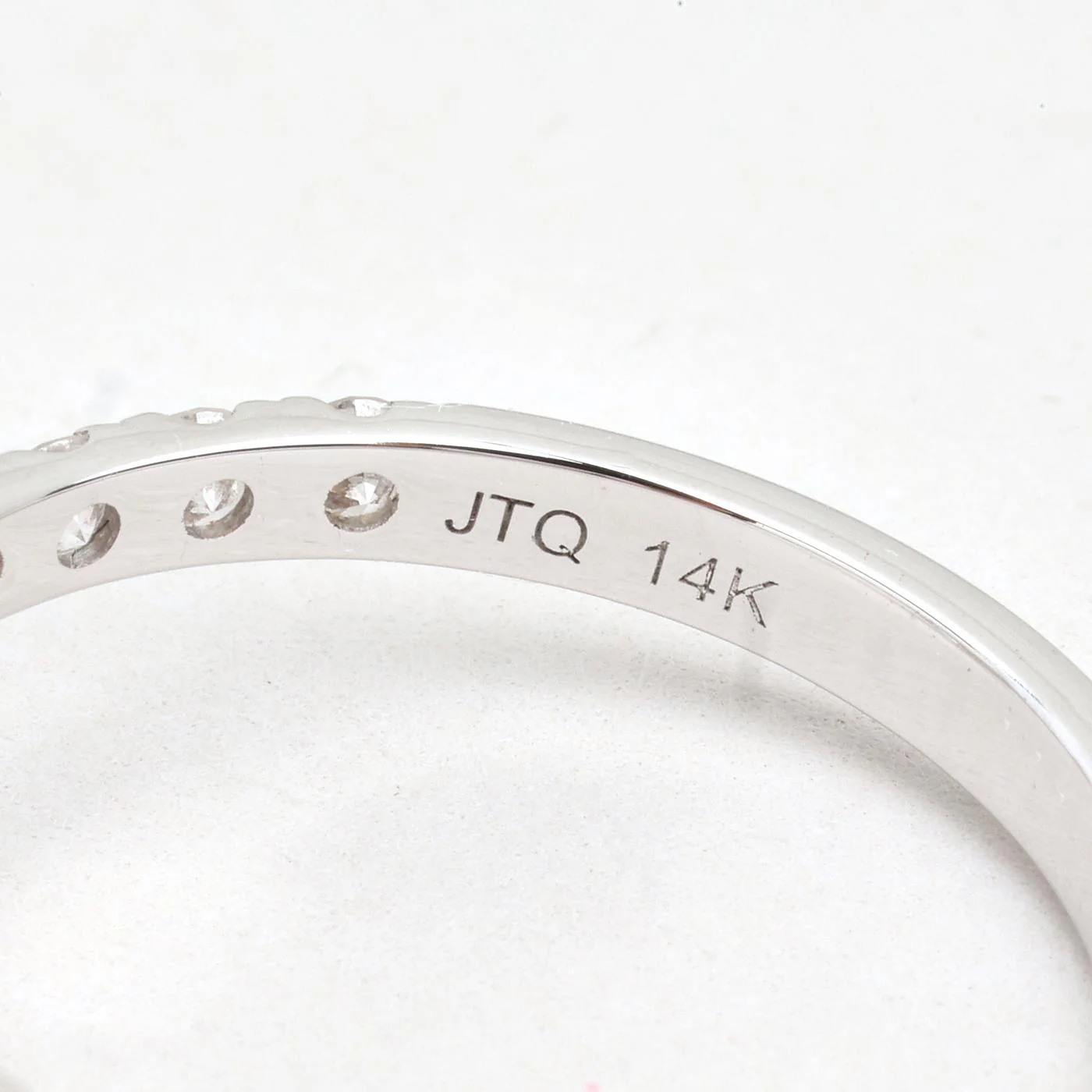 Oval Allians solitärring med diamant (0.26 ct) i 14K vitt guld strl. 17.2 / strl. 54 - Image 6