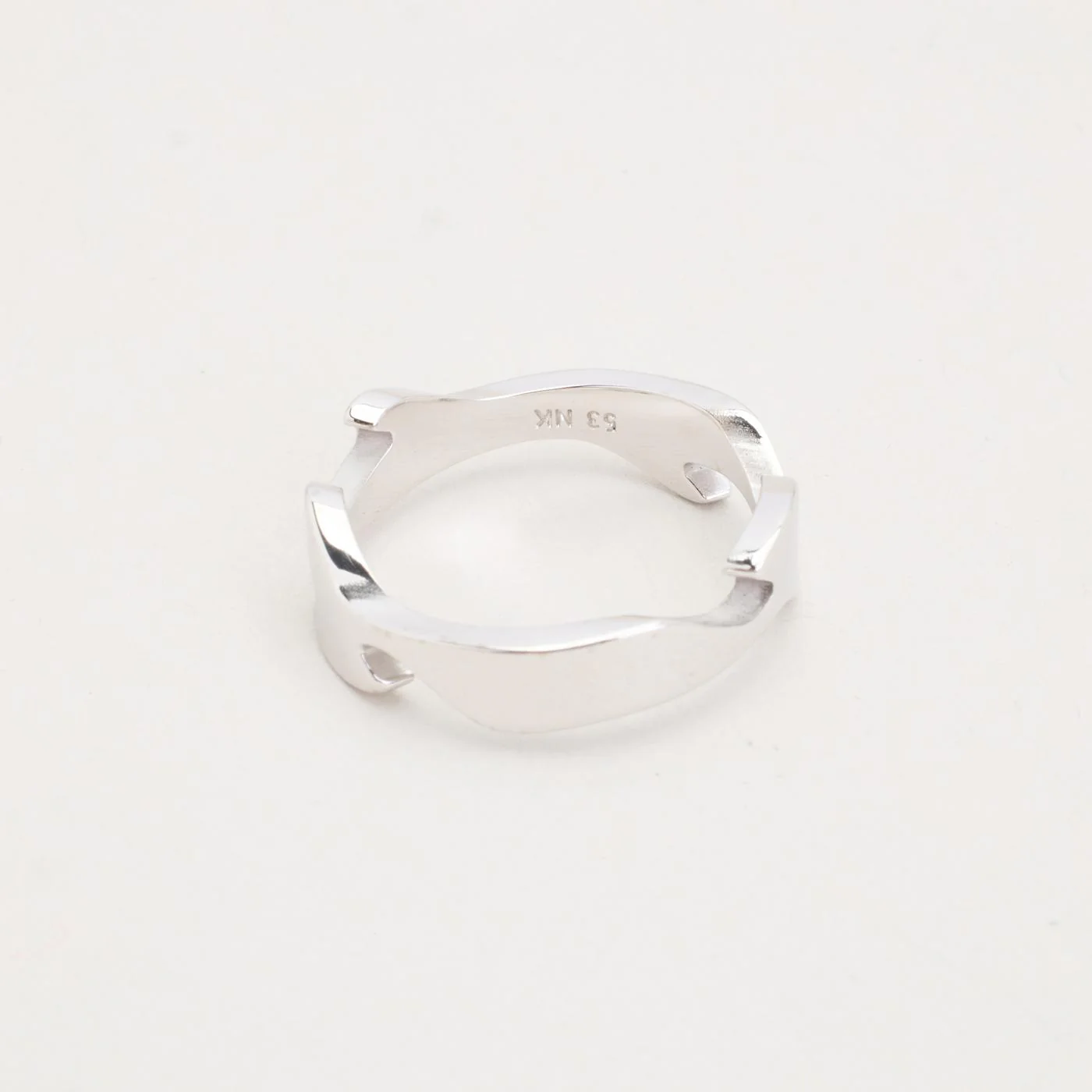 Georg Jensen Fusion Ring i 18K vitt guld strl. 16.9 / strl. 53 - Image 4