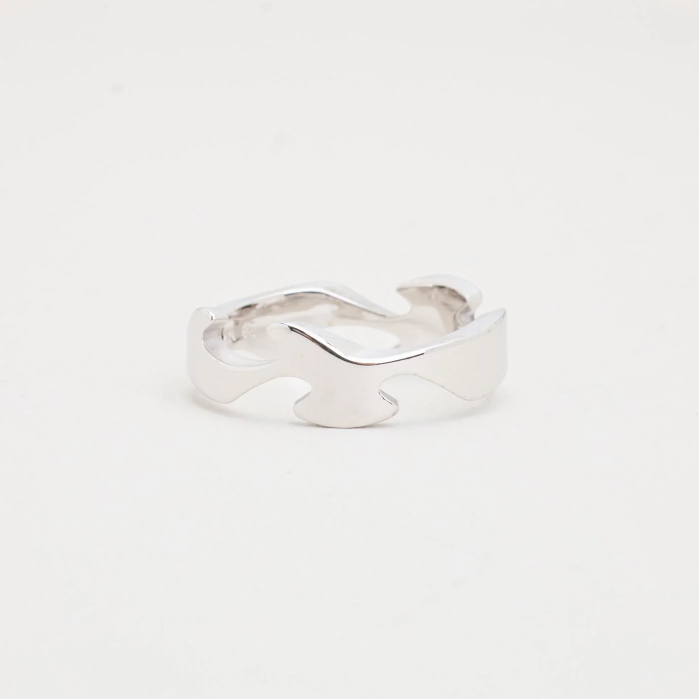 Georg Jensen Fusion Ring i 18K vitt guld strl. 16.9 / strl. 53 - Image 5